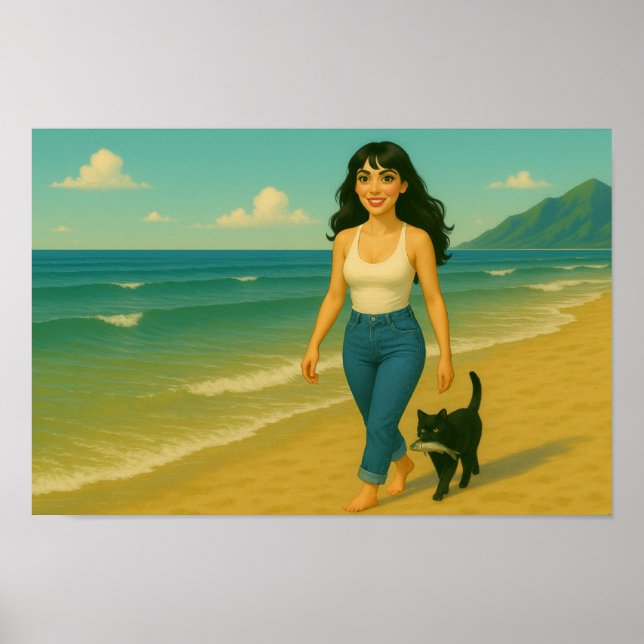 Marianne Beach With Lilly Poster (Framsidan)