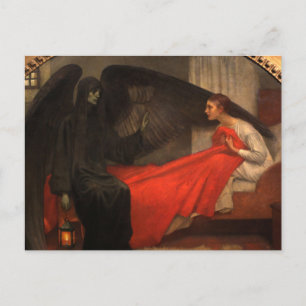 Marianne Stokes död 1900 Vykort