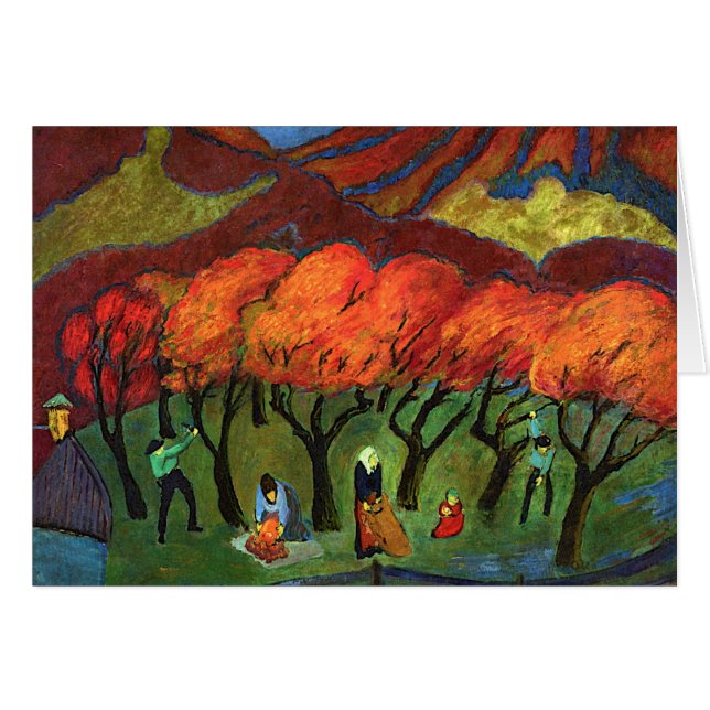 Marianne von Werefkin - Fruit Harvest in Mountain Hälsningskort (Framsidan Horizontal)