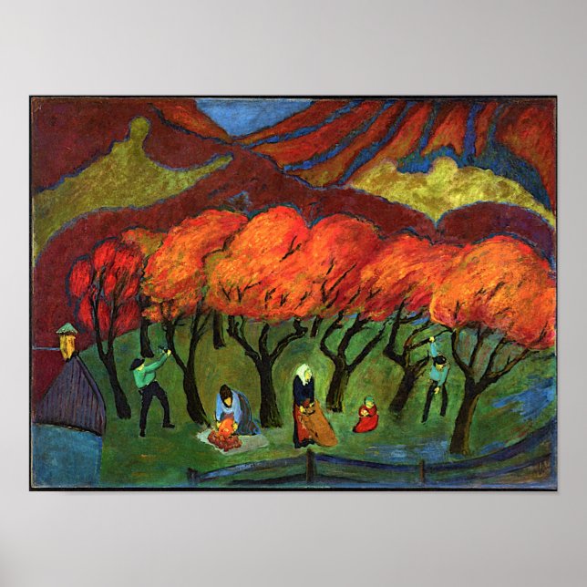 Marianne von Werefkin - Fruit Harvest in Mountain Poster (Framsidan)