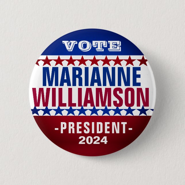Marianne Williamson 2024 Kampanj Button Knapp (Framsida)