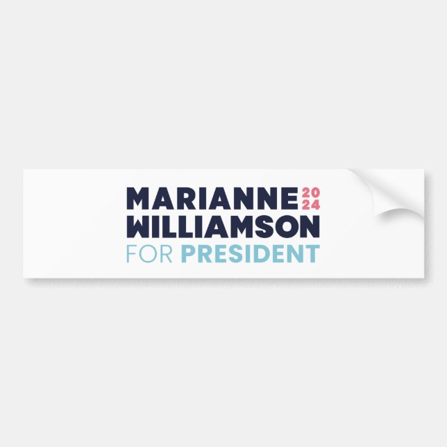 Marianne Williamson till president 2024 Bildekal (Framsidan)
