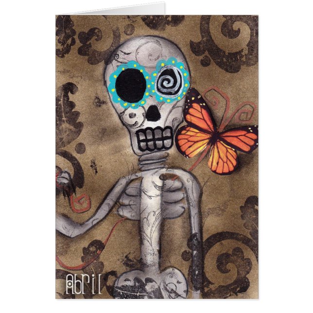 Marias fjäril hälsningskort (Framsidan)