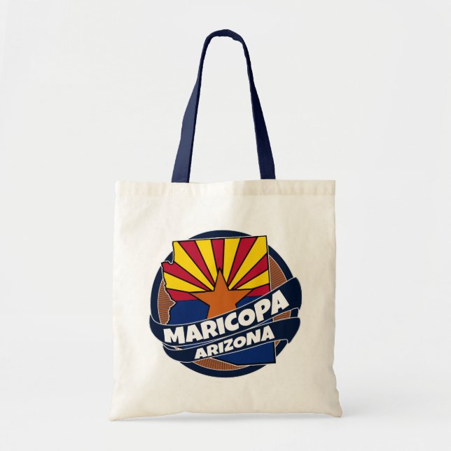 Maricopa Arizona flagga sprängde i säcken Tygkasse (Framsidan)