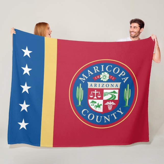 Maricopa Countys (Arizona) flagga Fleecefilt (På plats)
