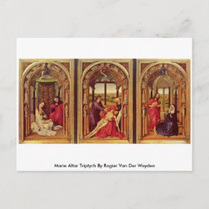 Marie Altar Triptych av Rogier Van Der Weyden Vykort