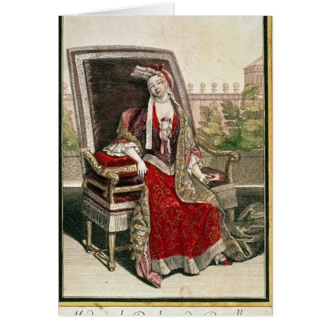 Marie-Anne Mancini hertiginna av buljong Hälsningskort (Framsidan)