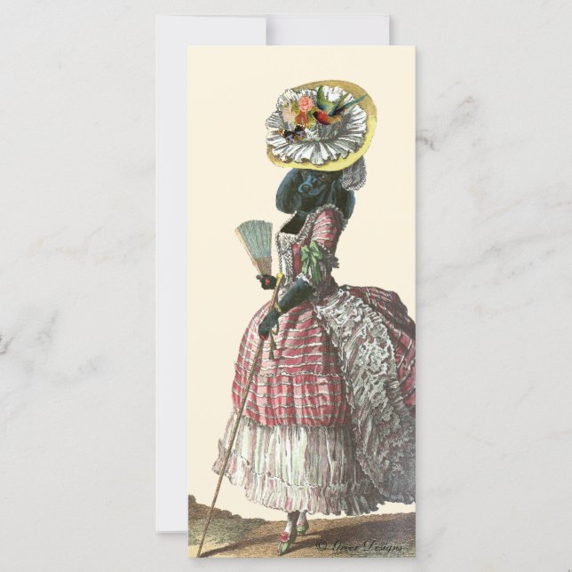 Marie Antionette Black Pudel 1800-talets kostym (Framsida)