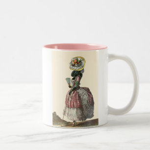 Marie Antionette Black Pudel 1800-talets kostym Två-Tonad Mugg