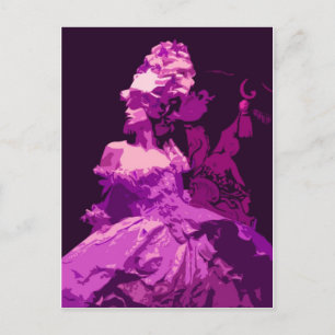 Marie Antionette-lila Vykort
