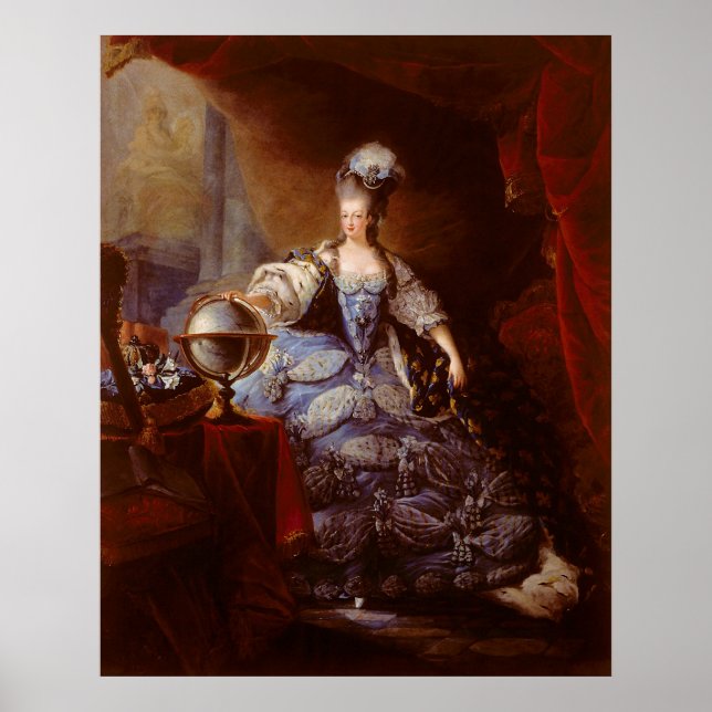 Marie Antoinett av Österrike av Jean Baptiste Dago Poster (Framsidan)