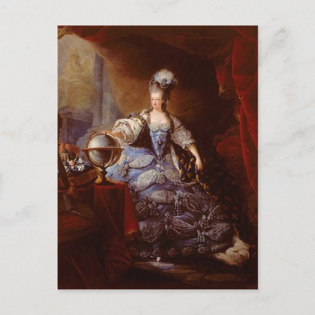 Marie Antoinett av Österrike av Jean Baptiste Dago Vykort (Framsida)