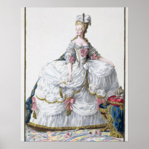 Marie Antoinette (1752-93) från 'Receuil des Esta Poster