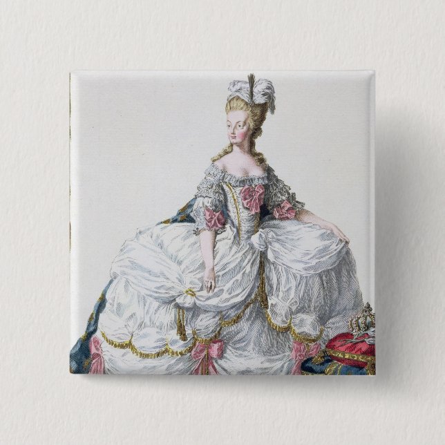 Marie Antoinette (1752-93) från 'Receuil des Estam Knapp (Framsida)