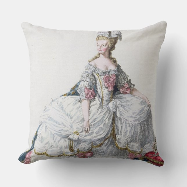Marie Antoinette (1752-93) från 'Receuil des Estam Kudde (Framsida)
