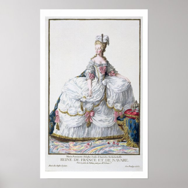 Marie Antoinette (1752-93) från Receuil des Estam Poster (Framsidan)