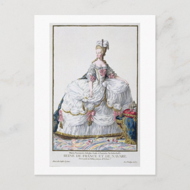 Marie Antoinette (1752-93) från Receuil des Estam Vykort (Framsida)