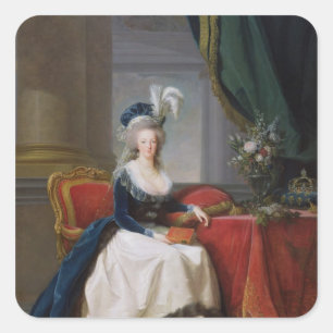 Marie-Antoinette 1788 Fyrkantigt Klistermärke