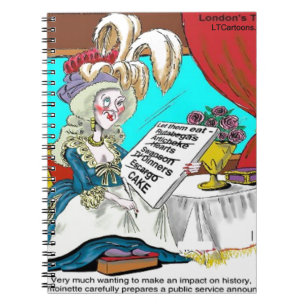 Marie Antoinette Allmänt Varningsmeddelande Roligt Anteckningsbok Med Spiral