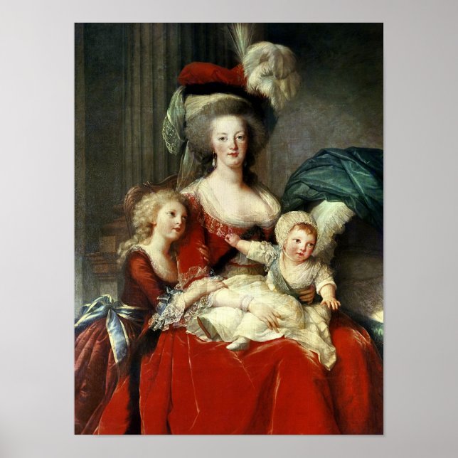 Marie-Antoinette  and her Four Children, 1787 Poster (Framsidan)