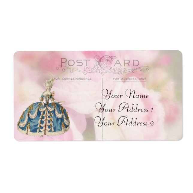 Marie Antoinette Anpassningsbar Adressetiketters Fraktsedel (Framsidan)