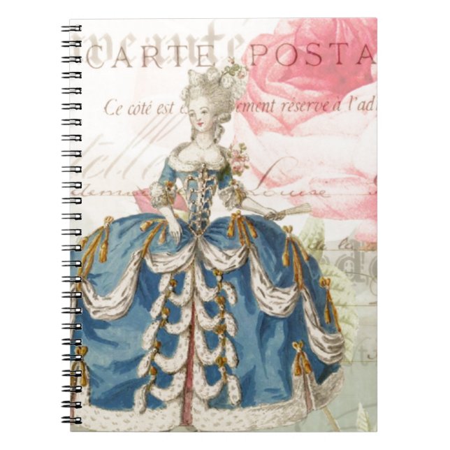 Marie Antoinette Anteckningsbok Med Spiral (Framsidan)