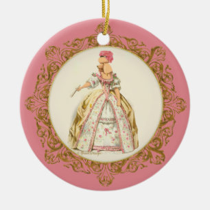 Marie Antoinette Apricot Pudel Ornament