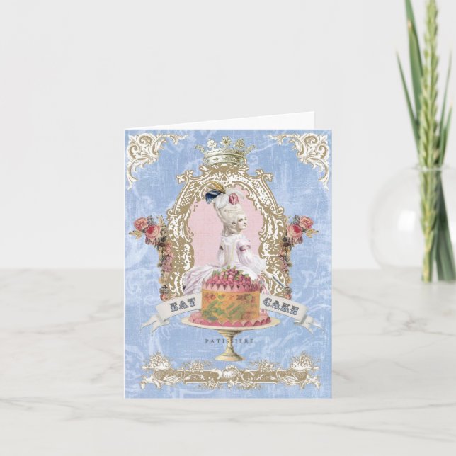 Marie Antoinette-Äter tårta… notecard Kort (Framsida)