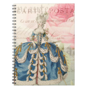 Marie Antoinette bärbar dator Anteckningsbok Med Spiral