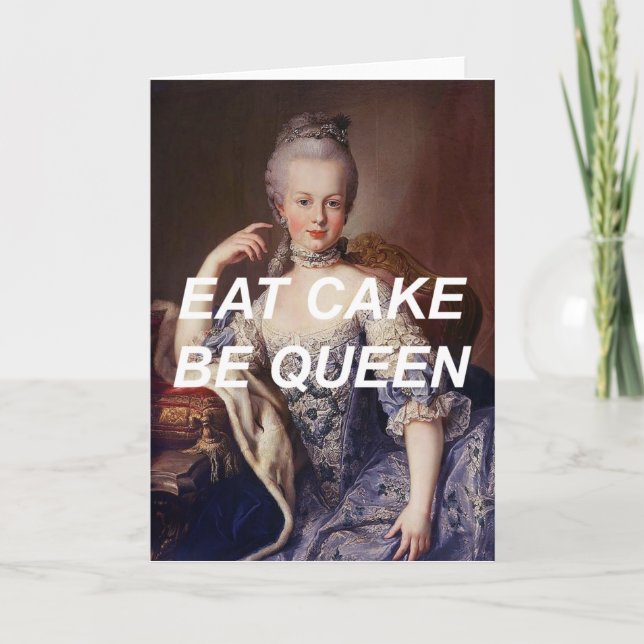 Marie Antoinette Birthday Card Kort (Framsida)