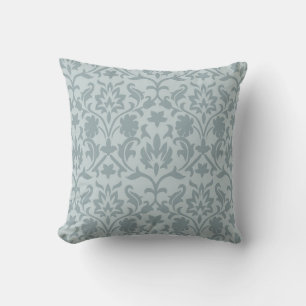 Marie Antoinette Blue fransk Damask inspirerad Kudde