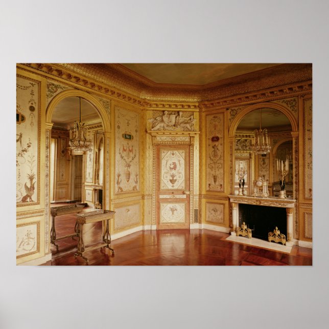 Marie-Antoinette-Boudoir dekorerad 1785 Poster (Framsidan)