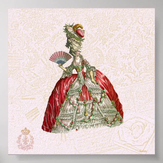 Marie Antoinette Canvas Giclee Poster (Framsidan)