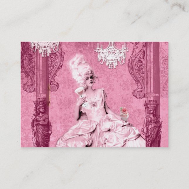 Marie Antoinette chic Couturevisitkortar Visitkort (Framsida)