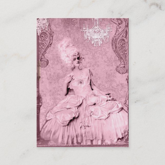 Marie Antoinette chic Couturevisitkortar Visitkort (Framsida)