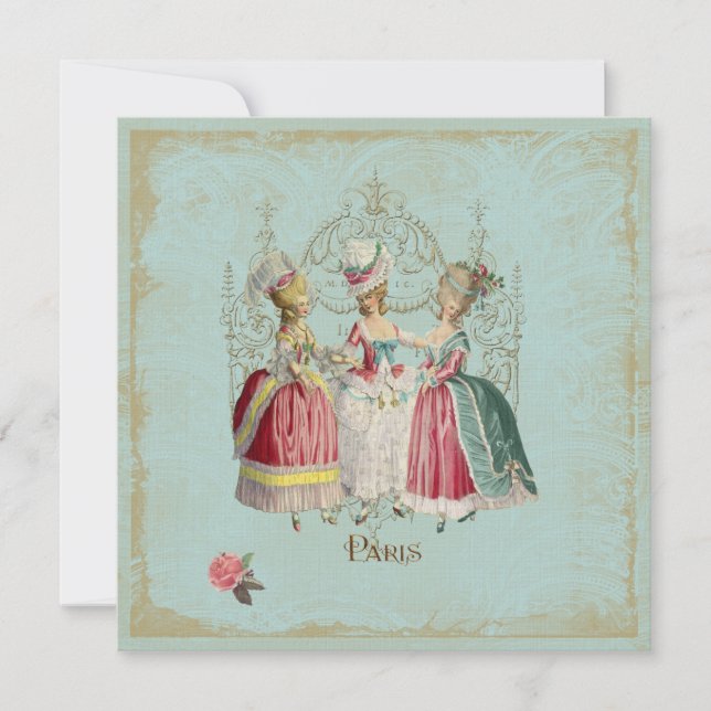 Marie Antoinette Dam i väntan Inbjudningar (Framsida)