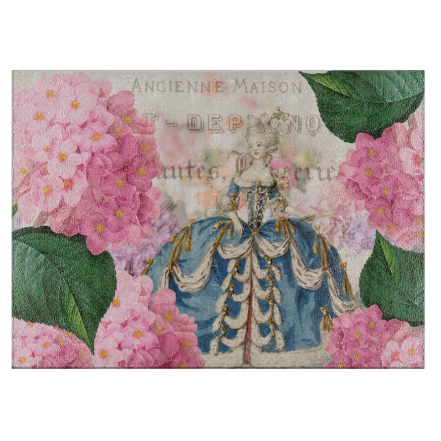 Marie Antoinette dekorativ skärbräda av glas (Framsidan)