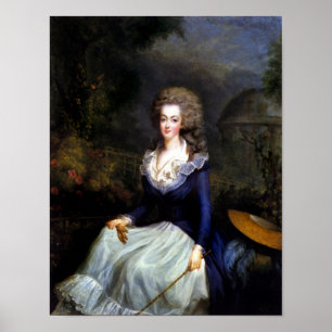 Marie Antoinette devant le temple - Dagoty Poster