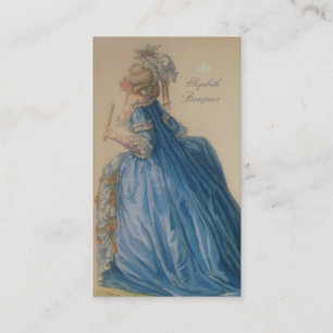 Marie Antoinette Dress ~ Affärskort Visitkort