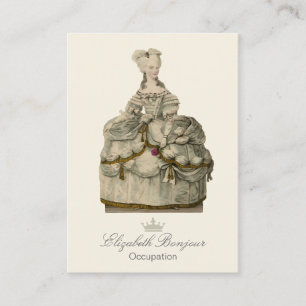 Marie Antoinette Dress ~ Affärskort Visitkort