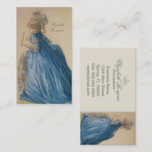 Marie Antoinette Dress - Affärskort Visitkort