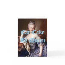 Marie Antoinette Eat Cake Be Queen Blue Text