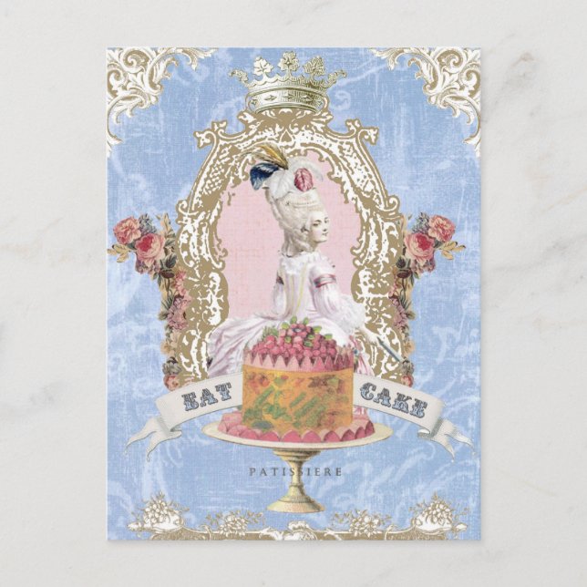 Marie Antoinette-Eat Cake...vycard Vykort (Framsida)