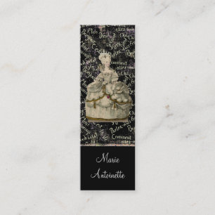 Marie Antoinette Extravagant Dress ~ Affärskort Mini Visitkort