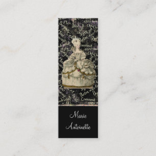 Marie Antoinette Extravagant Dress ~ Affärskort Mini Visitkort