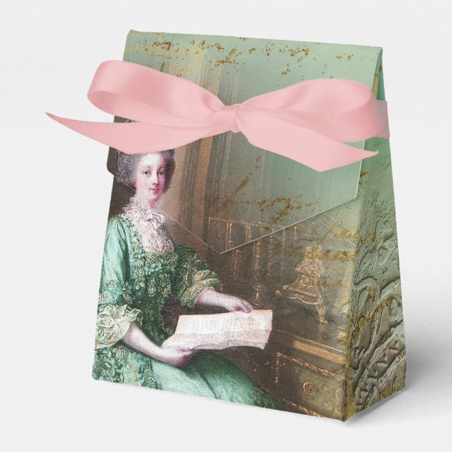 Marie Antoinette Favor Box Presentaskar (Framsidan Sidan)