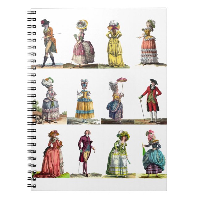 Marie Antoinette för Fransk Mode Design Anteckningsbok (Framsidan)