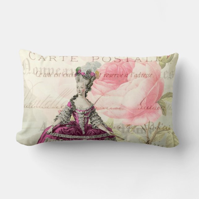 Marie Antoinette Fransk Accent Lumbar Pillow Lumbarkudde (Framsida)