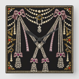 Marie Antoinette Fransk Inspirerad Design Med Juve Fyrkantig Klocka