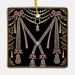Marie Antoinette Fransk Inspirerad Design med Juve Julgransprydnad Keramik